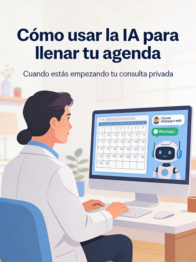 Cómo usar la IA para llenar tu agenda cuando estás empezando tu consulta privada: en 6 pasos